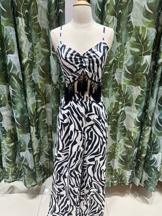 Zebra Set With Fringes