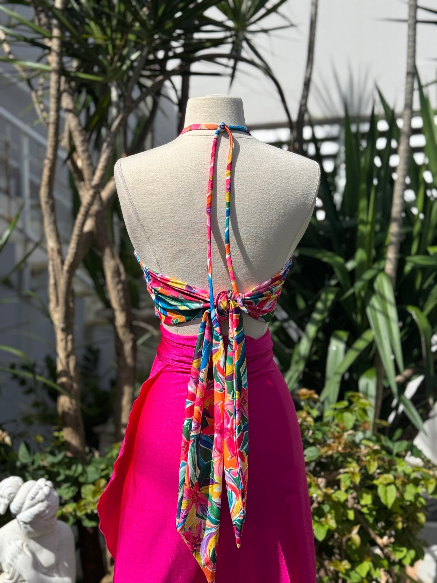 Exclusive Halter Top Pink Print