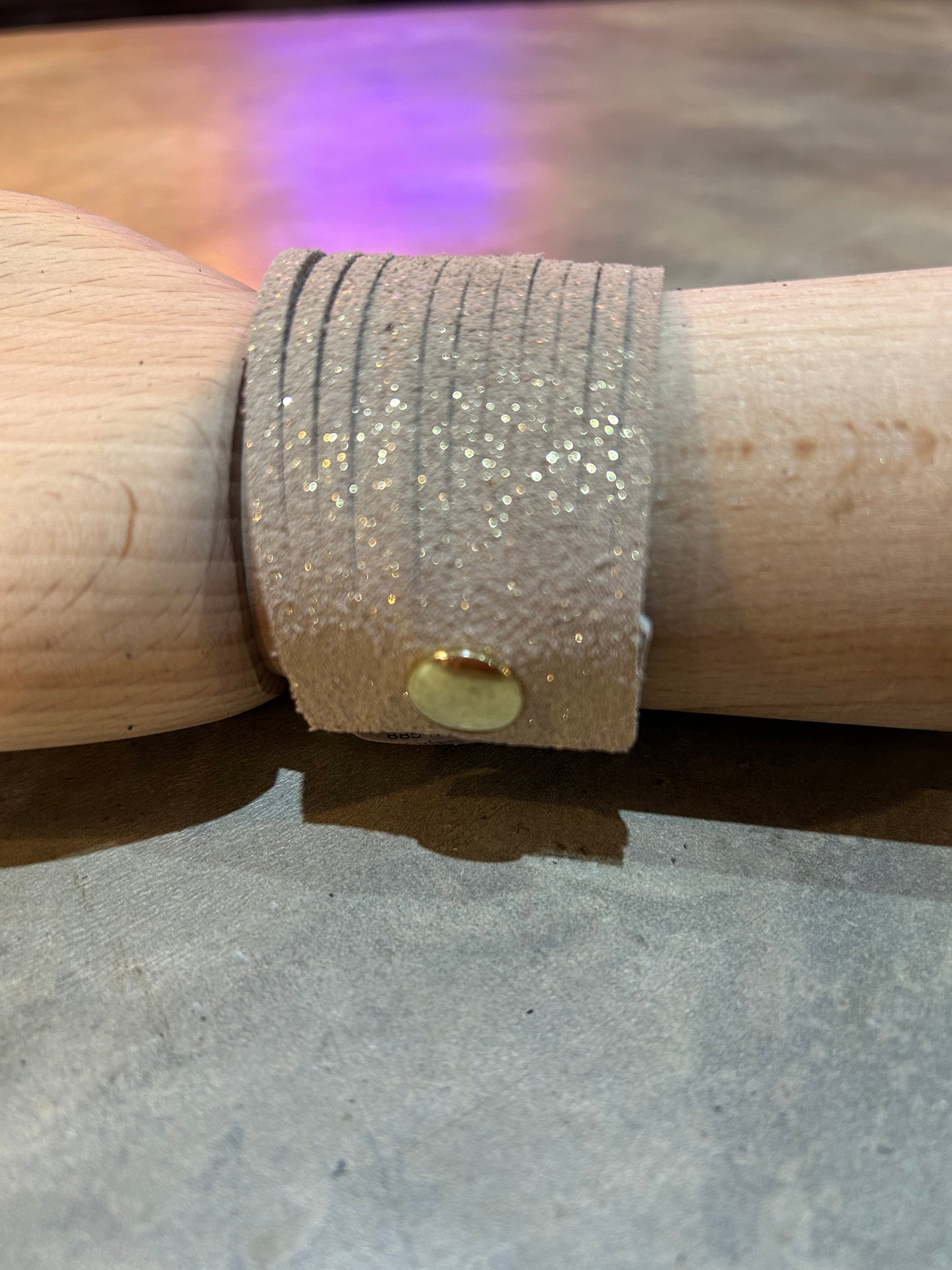 Handmade Leather Bracelet One And A Half Inches