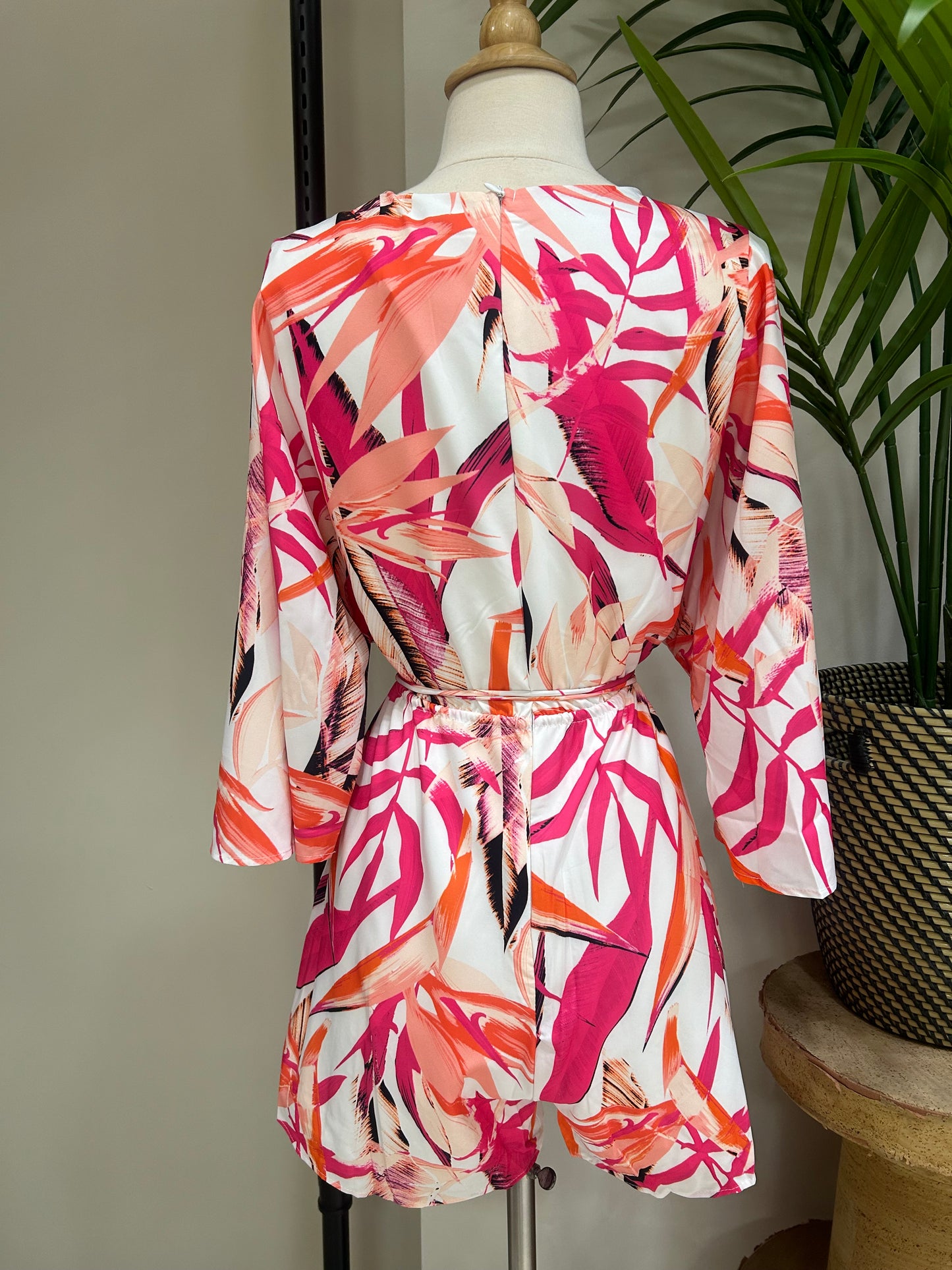 Pink Print Loose Romper