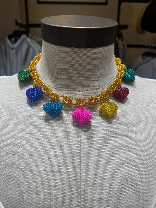 Karem Gaviria Puffy Heart Necklace