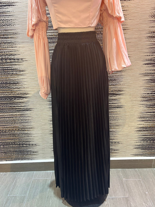 Long Pleated Skirt