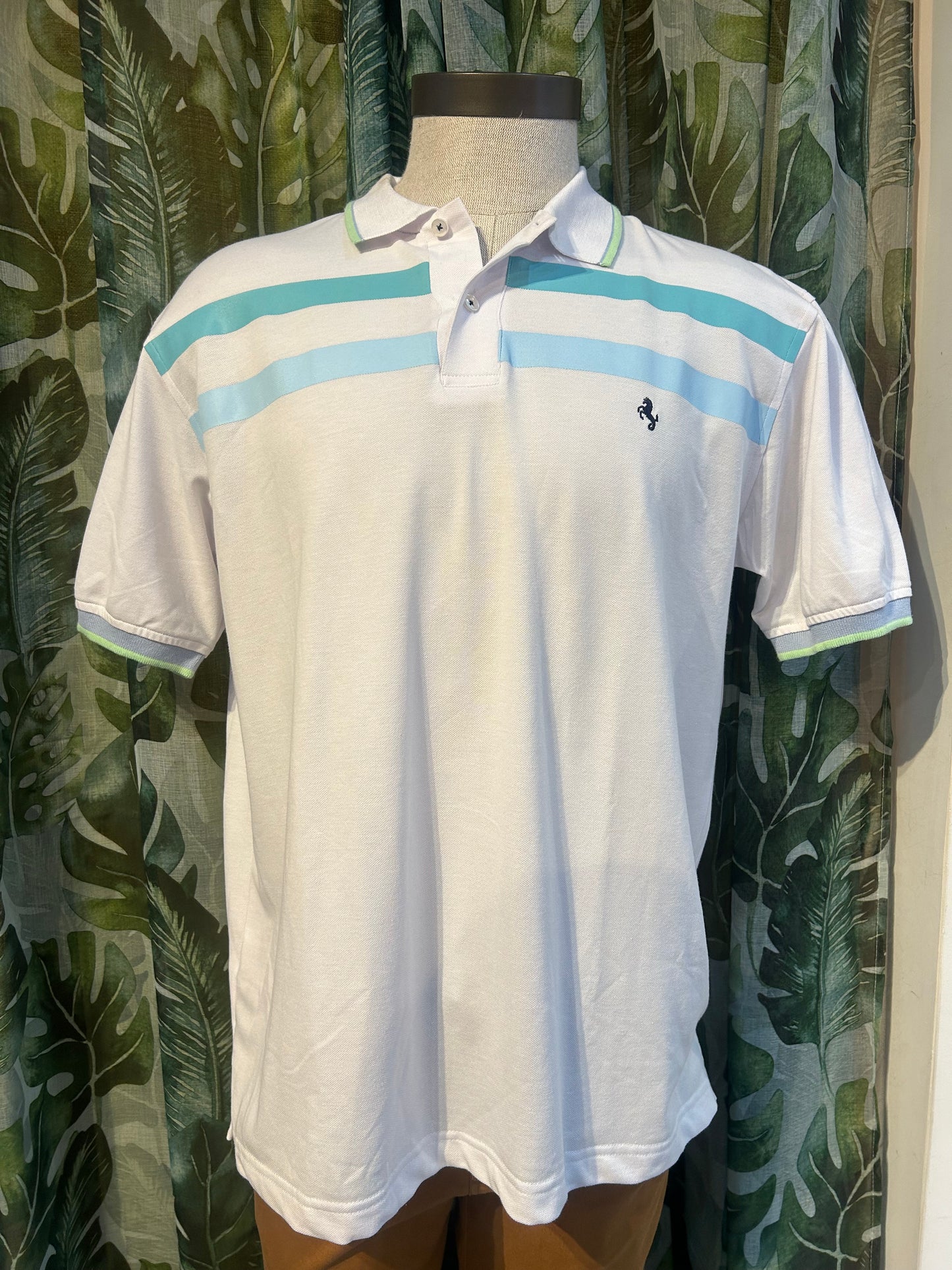 Boronea Polo White and Green