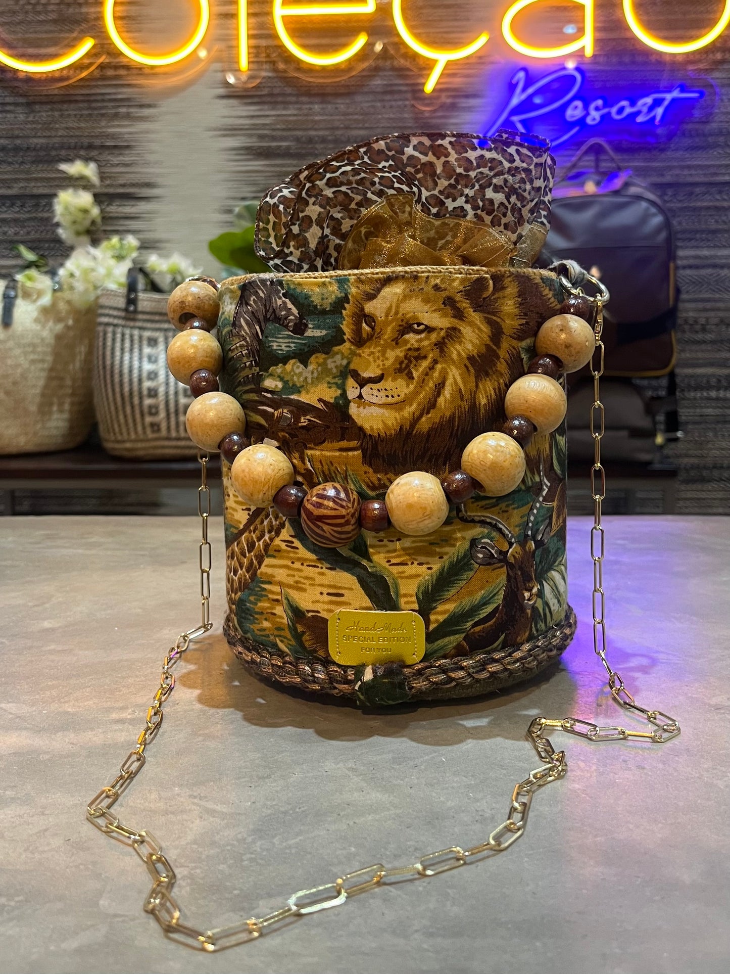 Recycled Lion Purse