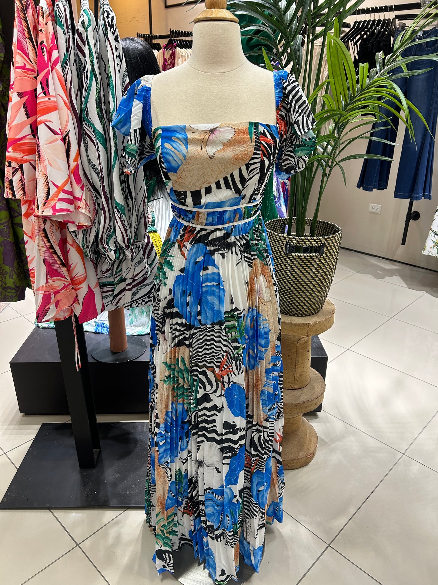 Blue Printed Maxi