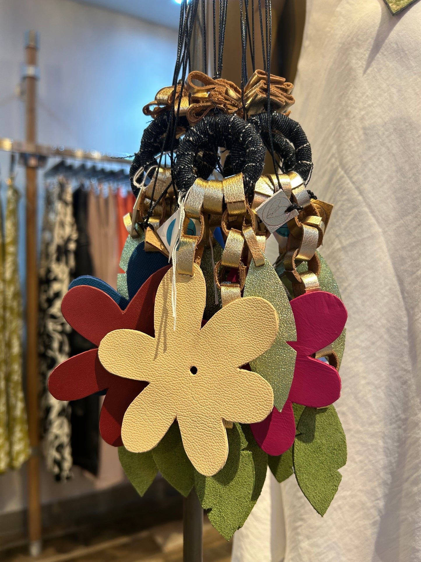 Flower Leather Necklace