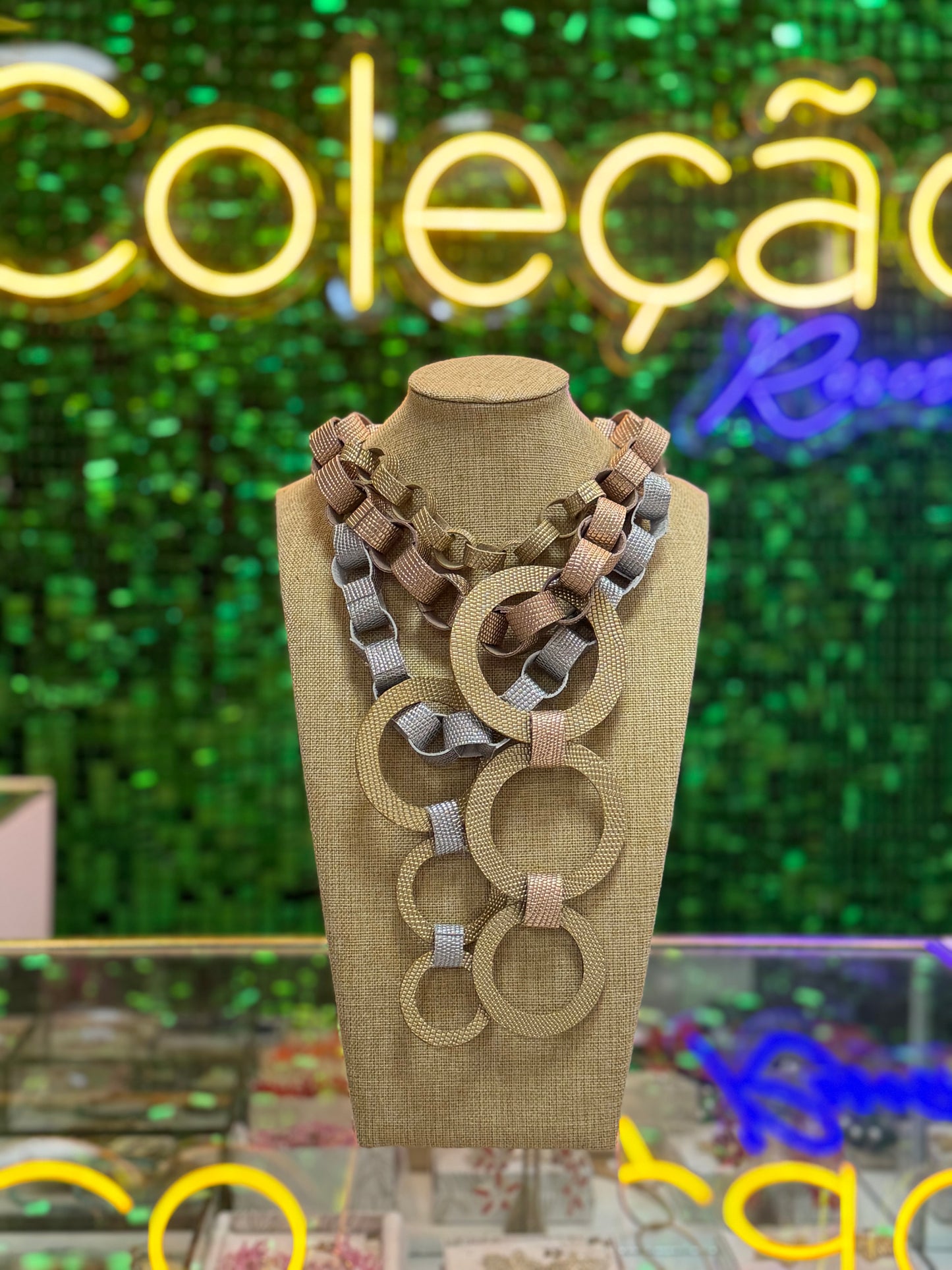 Leather Elaborated Necklace
