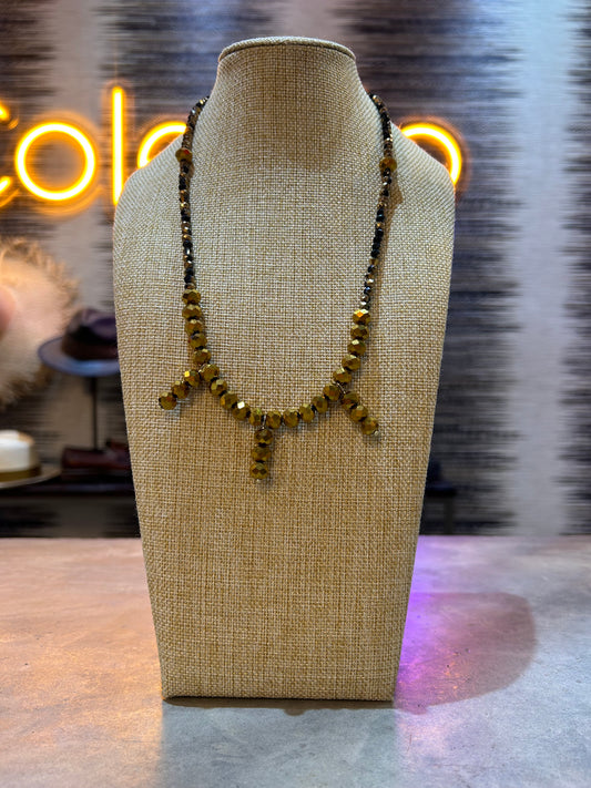 Gold and Black Necklace