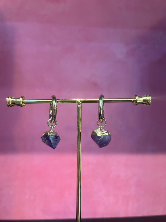 Amethyst Quart Nori Earrings