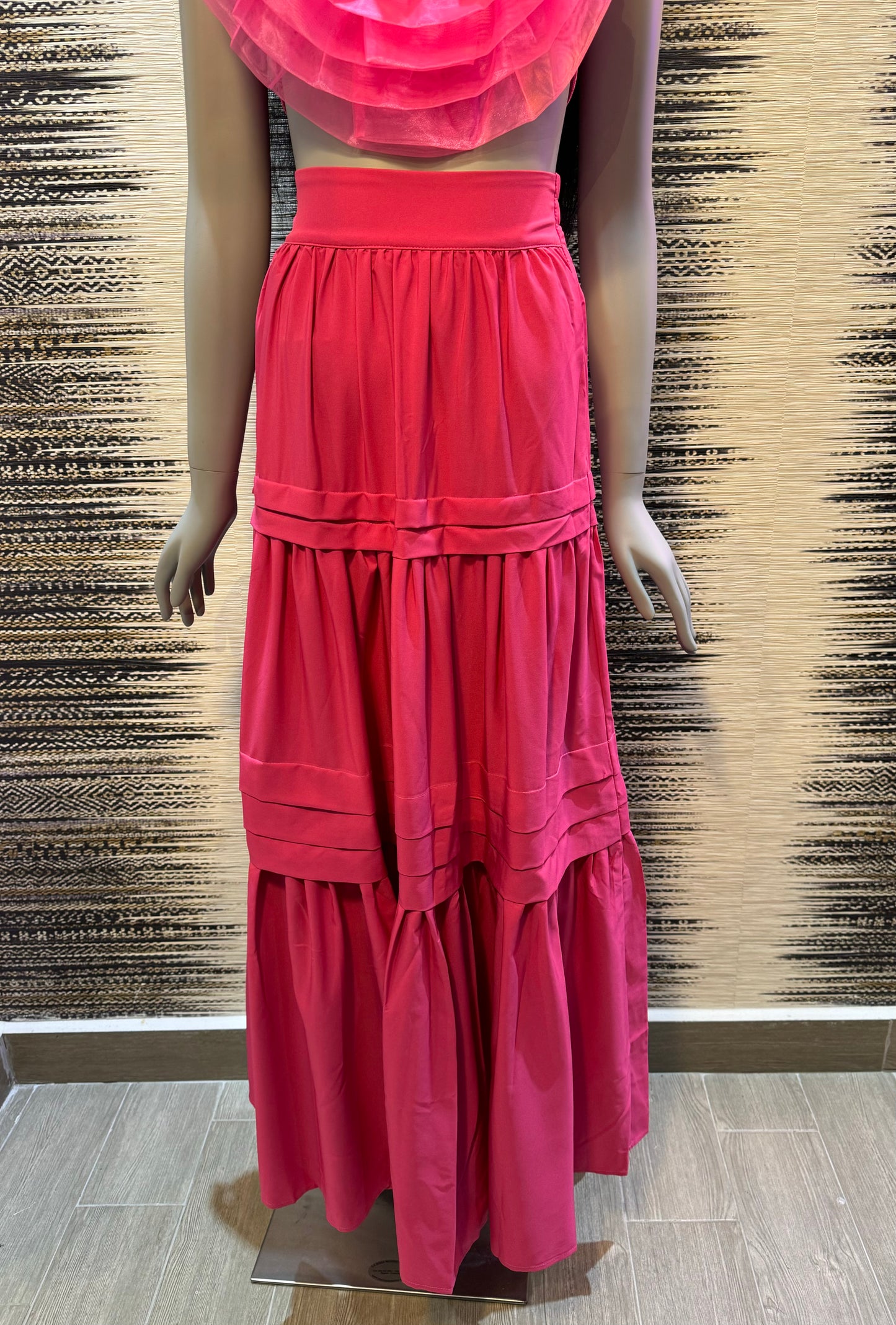 Pink Romantic Maxi Skirt