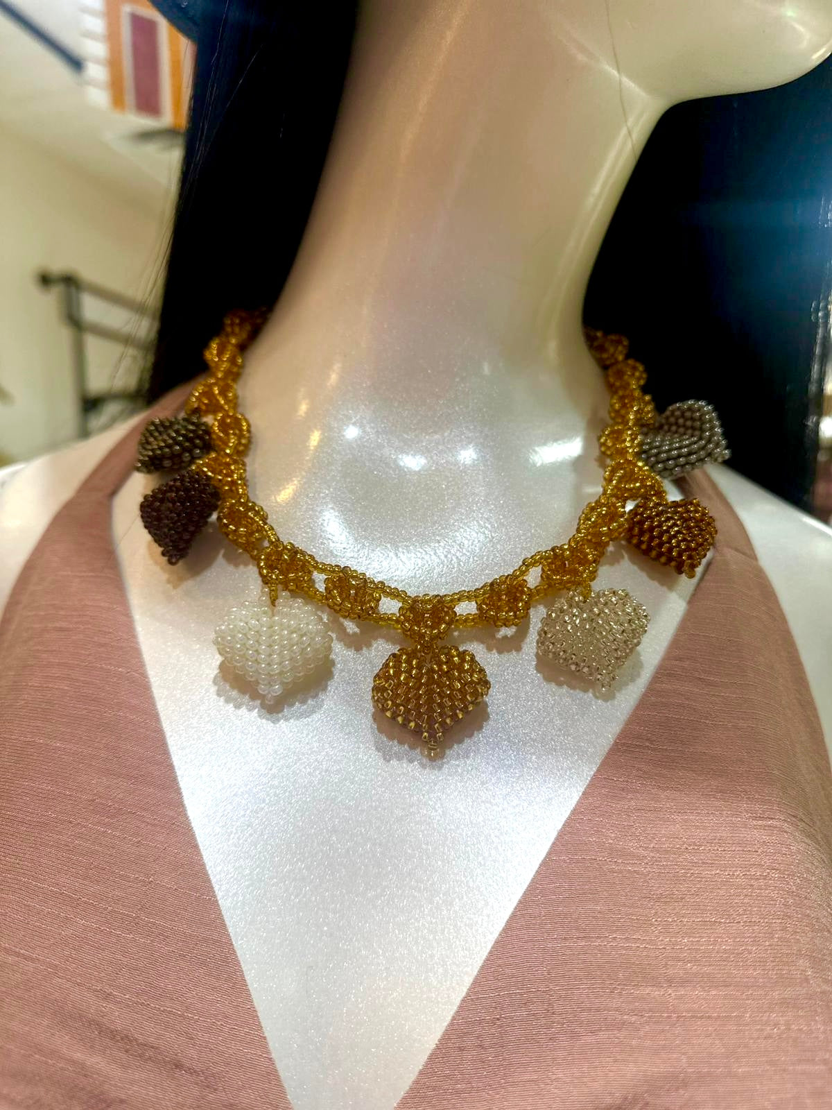 Karem Gaviria Puffy Heart Necklace