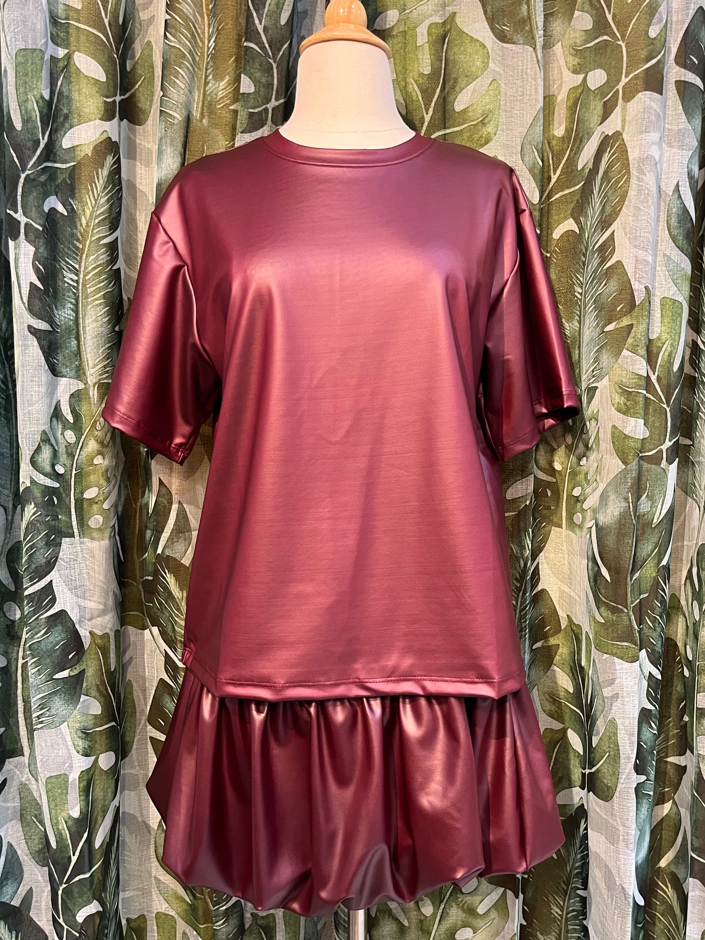 Oversize Burgundy Top