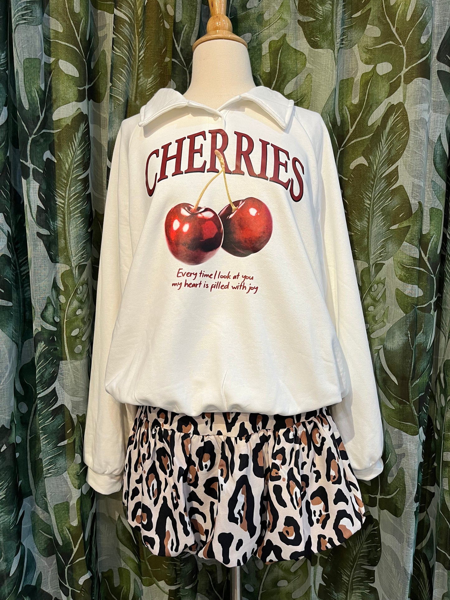 Cherry Long Sleeves Top