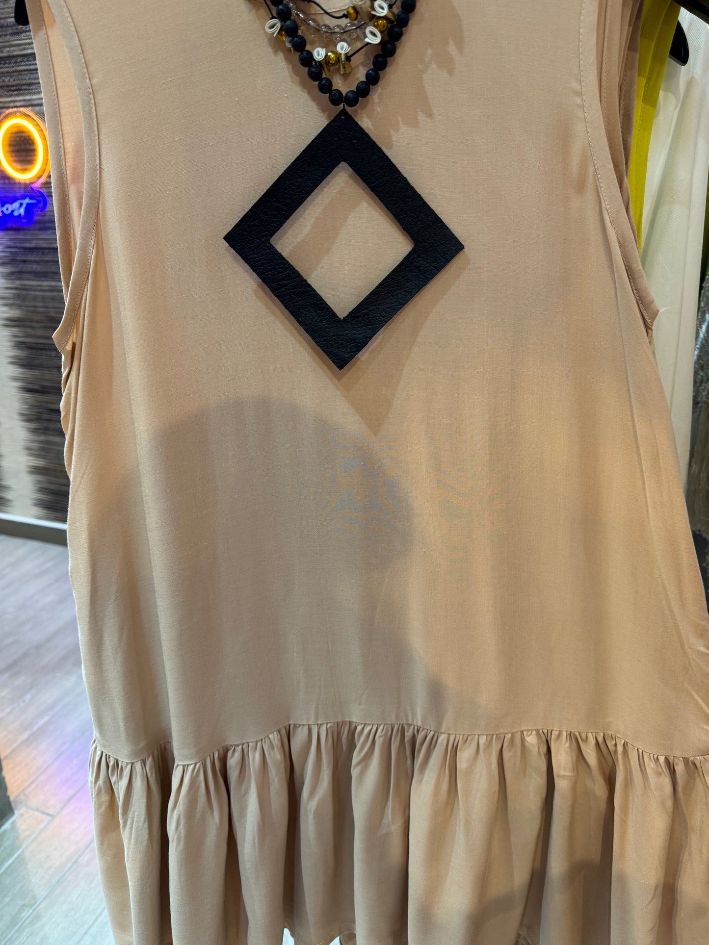 Sleeveless Loose Short Dress