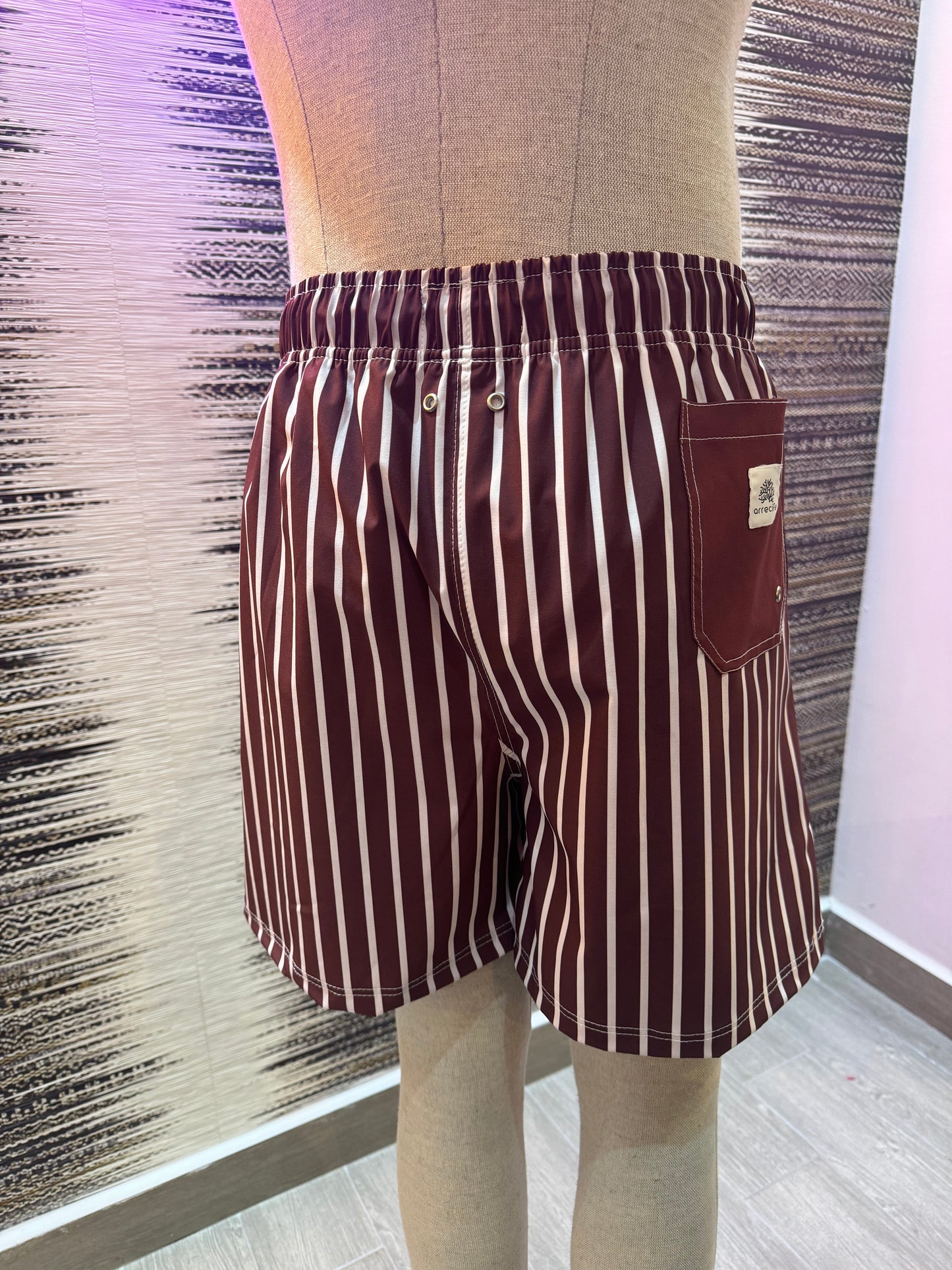 Striped Swim Short