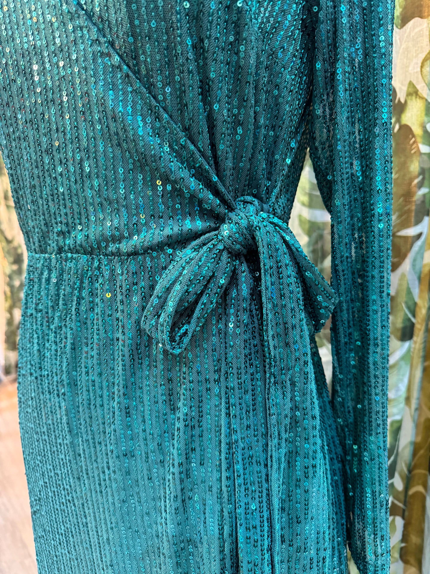 Hunter Green Sequin Long Dress