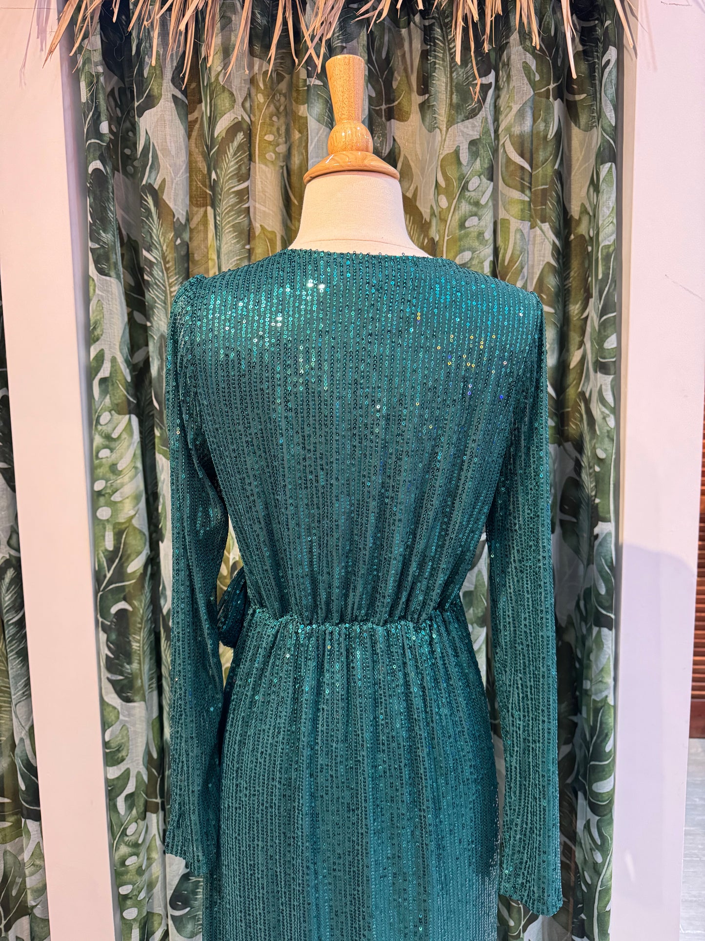 Hunter Green Sequin Long Dress