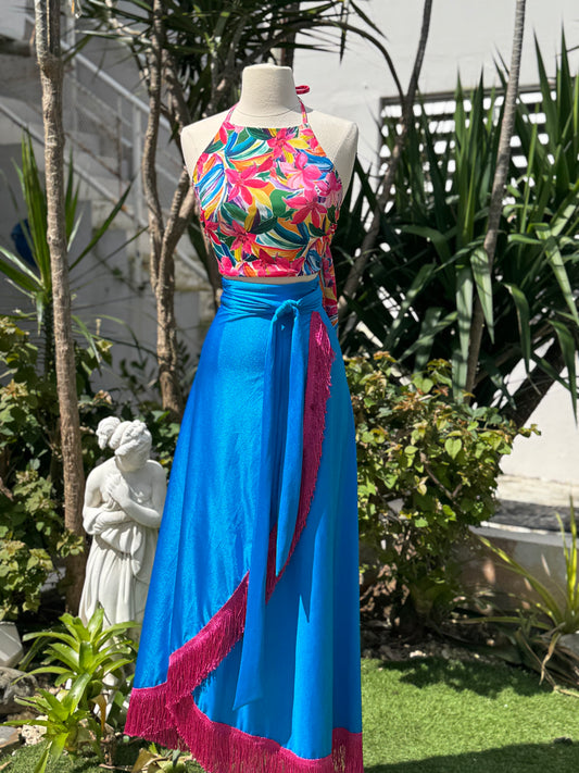 Exclusive Wrap Around Multi Use Skirt Turquoise